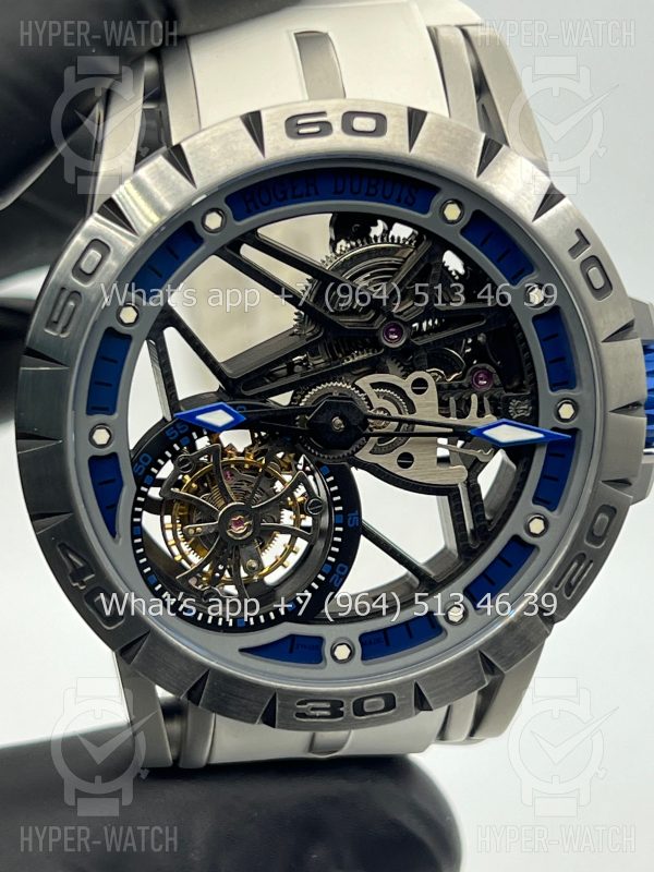 Фото 2 - Roger Dubuis Excalibur 45mm Flying Tourbillon White Blue