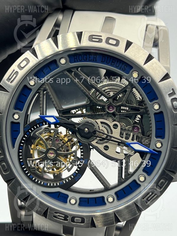 Фото 4 - Roger Dubuis Excalibur 45mm Flying Tourbillon White Blue