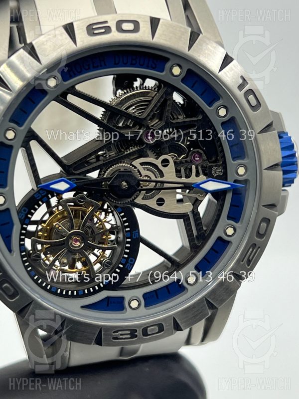 Фото 7 - Roger Dubuis Excalibur 45mm Flying Tourbillon White Blue