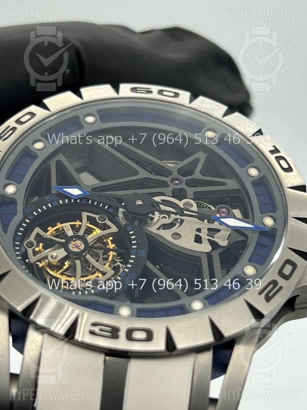 Фото 8 - Roger Dubuis Excalibur 45mm Flying Tourbillon White Blue