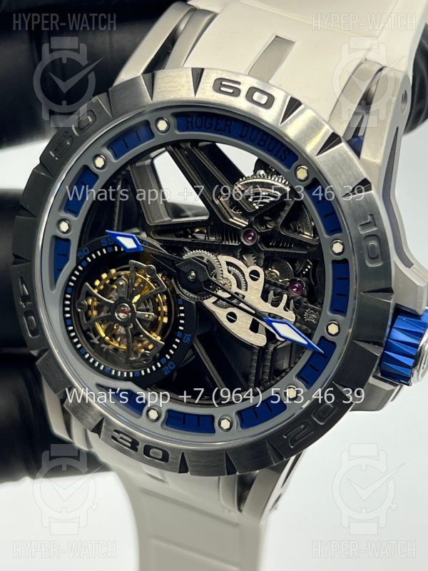 Фото 12 - Roger Dubuis Excalibur 45mm Flying Tourbillon White Blue