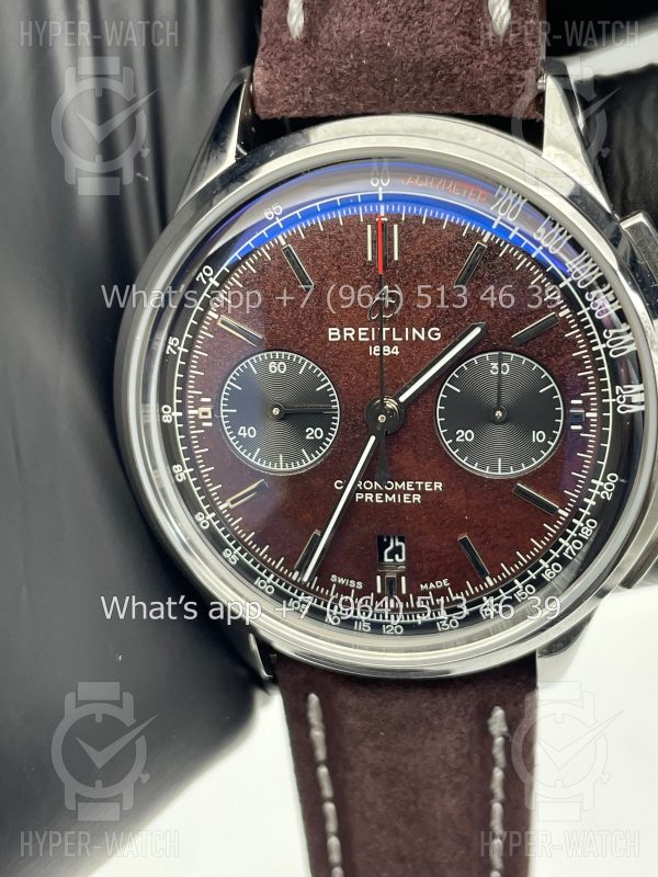 Фото 5 - Breitling Premier B01 42mm Bentley Red