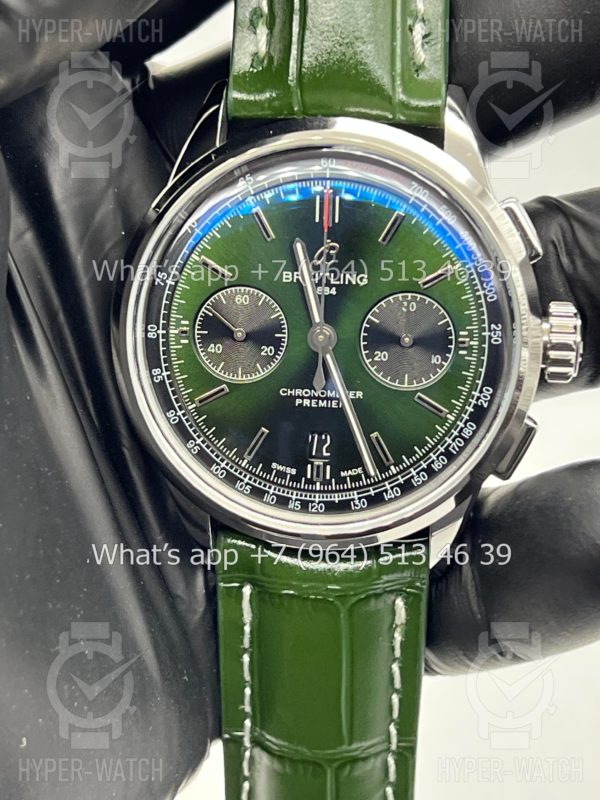 Фото 10 - Breitling Premier B01 42mm Bentley Green