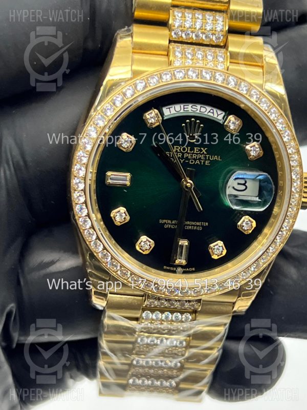 Фото 8 - Rolex Day-Date 36mm 128348RBR-0036 Green