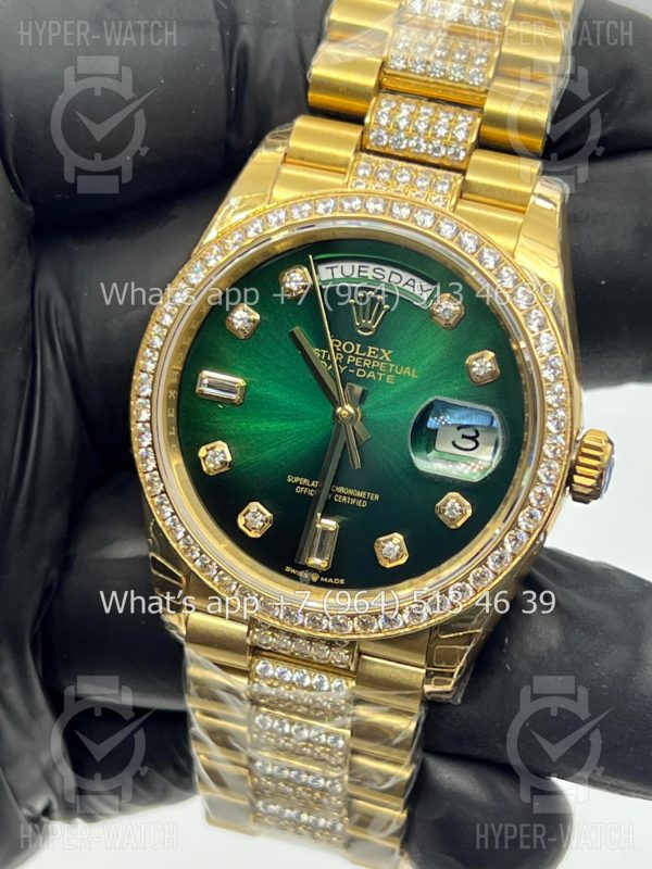 Фото 9 - Rolex Day-Date 36mm 128348RBR-0036 Green