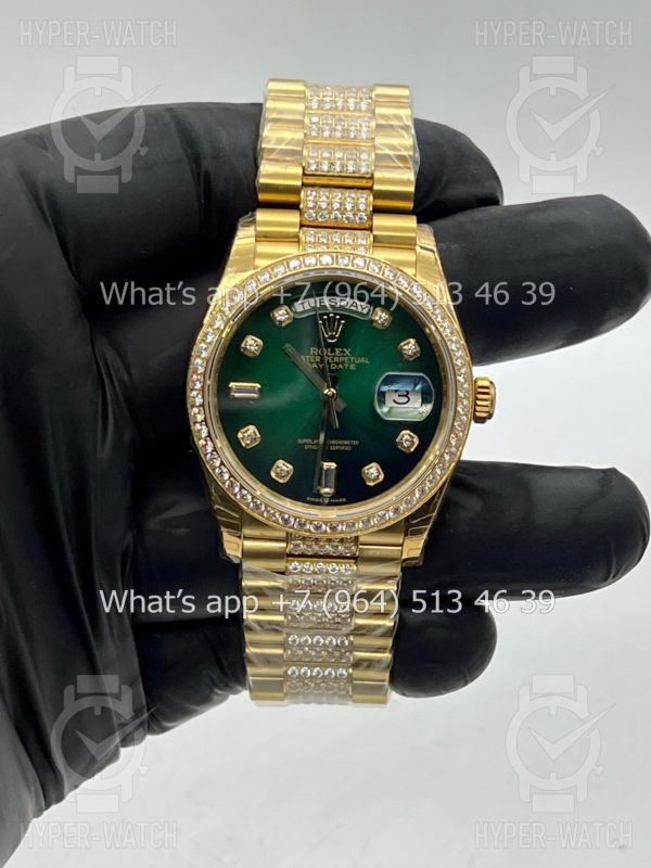 Фото 10 - Rolex Day-Date 36mm 128348RBR-0036 Green