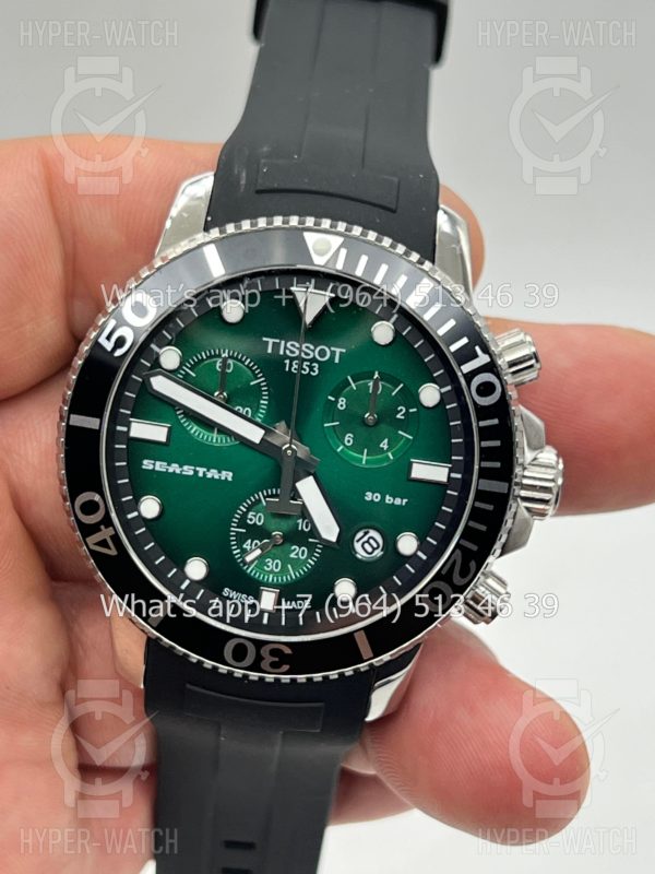 Фото 5 - Tissot Seastar 1000 Chronograph 46mm Green Art 4063