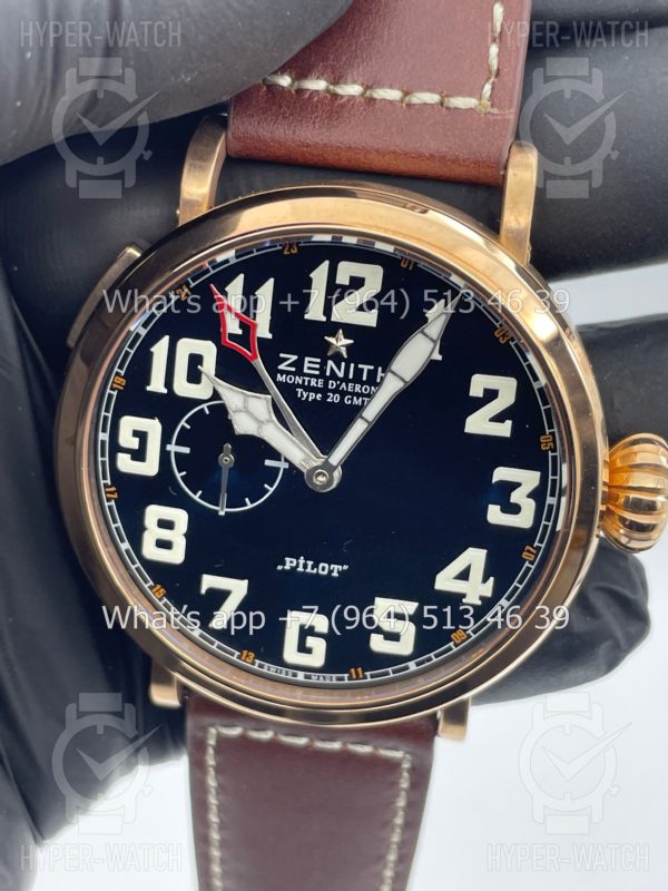 Фото 4 - Zenith Pilot Montre D'aeronef Type 20 GMT 45mm Art 4222