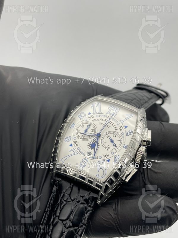 Фото 5 - Franck Muller Cintree Curvex Chronograph Croco 40mm Art 4339