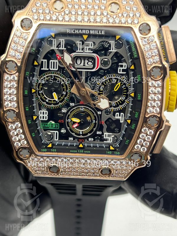 Фото 2 - Richard Mille RM 011-03 Chronograph Diamond Gold