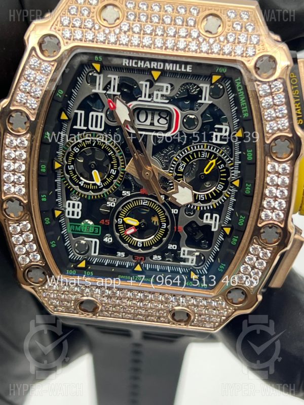 Фото 3 - Richard Mille RM 011-03 Chronograph Diamond Gold