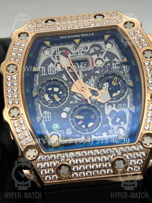 Фото 5 - Richard Mille RM 011-03 Chronograph Diamond Gold