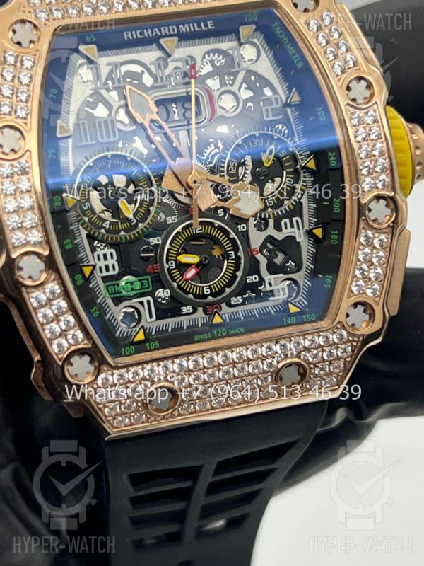 Фото 8 - Richard Mille RM 011-03 Chronograph Diamond Gold