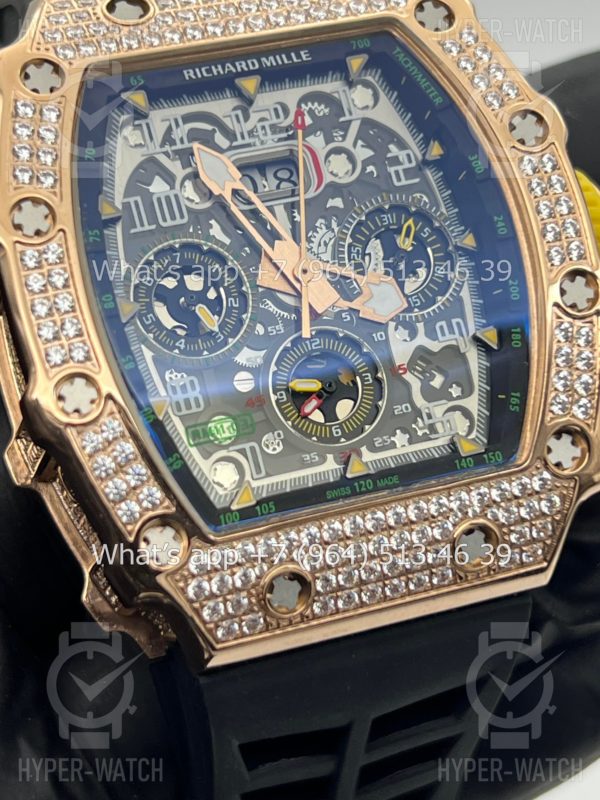 Фото 9 - Richard Mille RM 011-03 Chronograph Diamond Gold