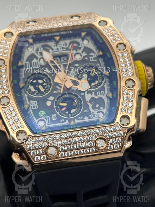 Фото 10 - Richard Mille RM 011-03 Chronograph Diamond Gold