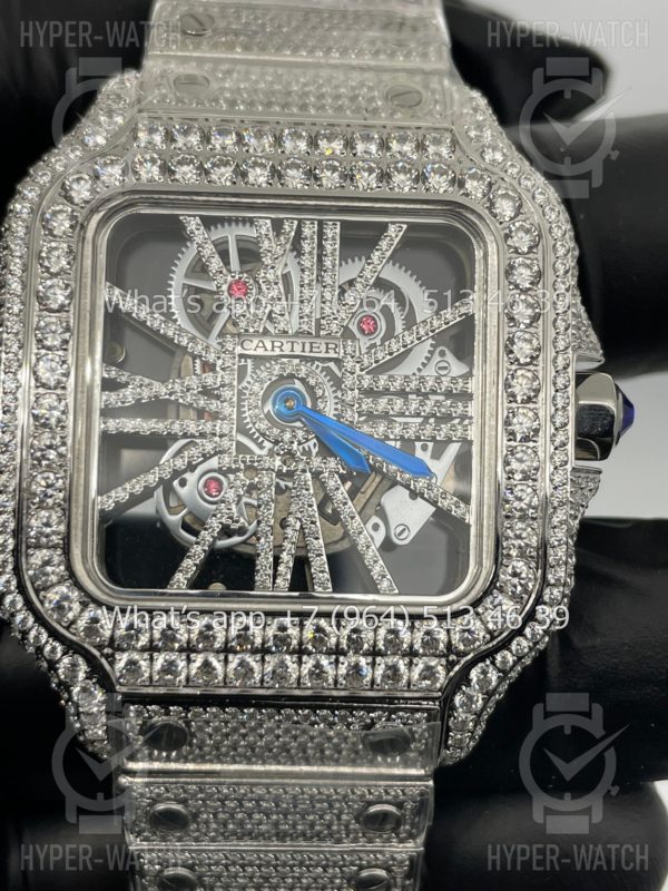 Фото 2 - Cartier Santos de Cartier Skeleton 40mm Diamond Steel