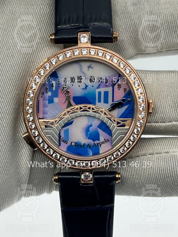 Фото 5 - Van Cleef & Arpels Poetic Complication Lady Arpels Pont des Amoureux 38mm VCARO8TZ00