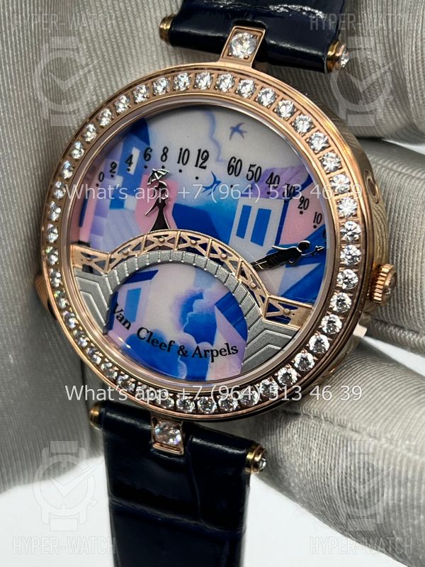 Фото 6 - Van Cleef & Arpels Poetic Complication Lady Arpels Pont des Amoureux 38mm VCARO8TZ00