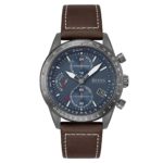 1513852-hugo-boss-watch-men-blue-dial-leather-brown-strap-quartz-battery-analog-chronograph-pilot-edition-chrono