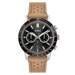 1513964-hugo-boss-watch-men-black-dial-leather-beige-strap-quartz-battery-analog-chronograph-allure