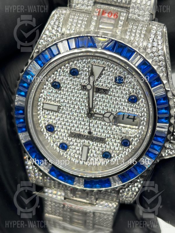 Фото 10 - Rolex Submariner 40mm Diamond Blue Steel