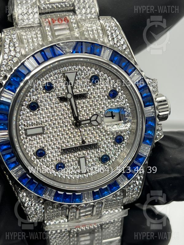 Фото 11 - Rolex Submariner 40mm Diamond Blue Steel